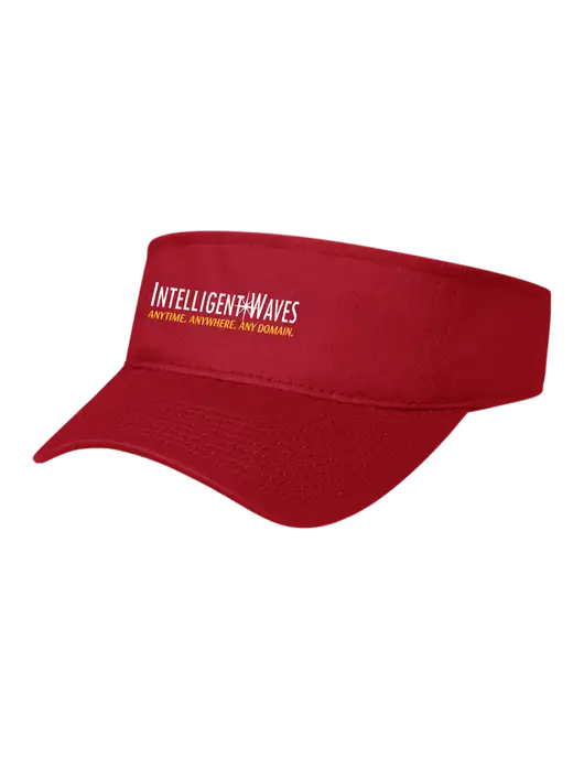 Red Cap Visor w/Intelligent Waves Logo