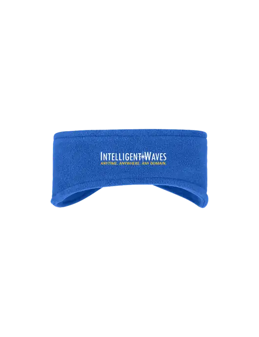 Royal Stretch Fleece Headband w/Intelligent Waves Logo
