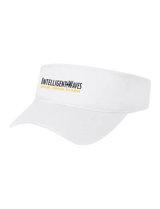 White Cap Visor w/Intelligent Waves Logo