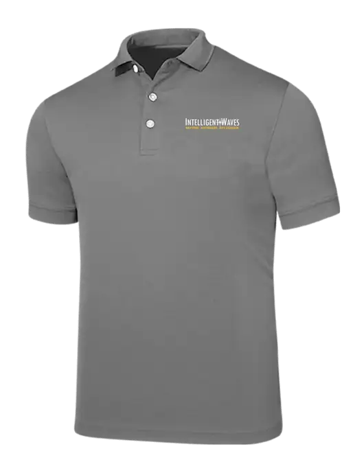 Callaway Ottoman Medium Grey Polo w/Intelligent Waves Logo, US Flag Logo