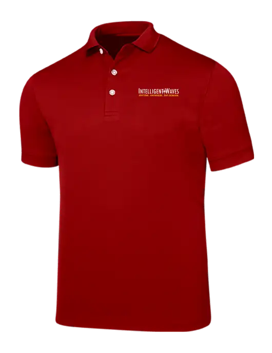 Callaway Ottoman Red Polo w/Intelligent Waves Logo, US Flag Logo
