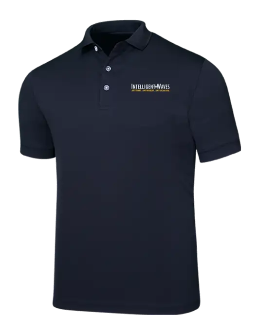 Callaway Ottoman Navy Polo w/Intelligent Waves Logo, US Flag Logo