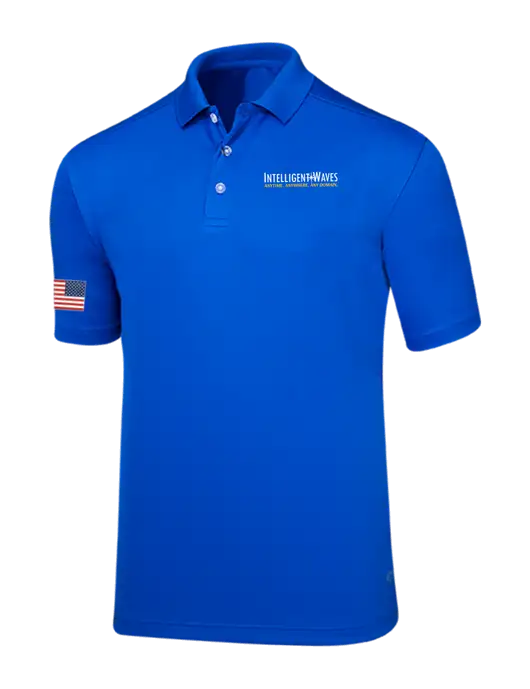 Callaway Core Royal Blue Performance Polo w/Intelligent Waves Logo, US Flag Logo
