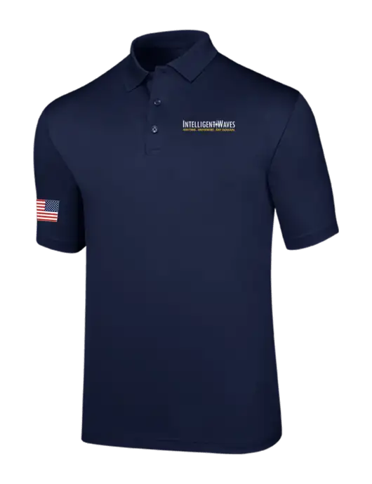 Callaway Opti-Dri Navy Chev Polo w/Intelligent Waves Logo, US Flag Logo
