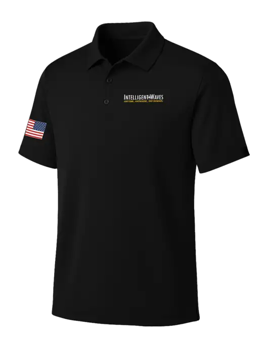 OGIO Blacktop Framework Polo w/Intelligent Waves Logo, US Flag Logo