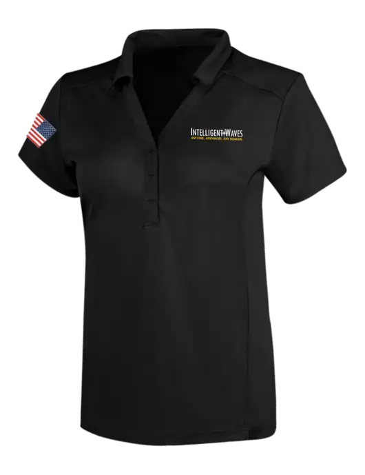 OGIO Blacktop Womens Framework Polo w/Intelligent Waves Logo, US Flag Logo