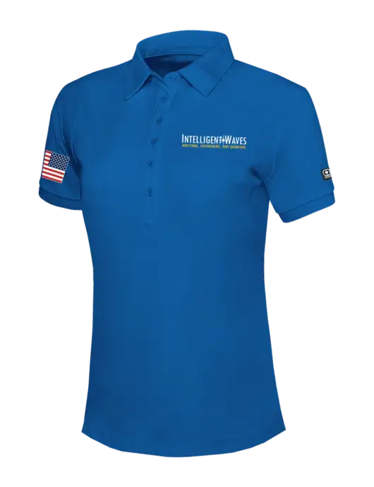 OGIO Womens Royal Blue Jewel Polo w/Intelligent Waves Logo, US Flag Logo