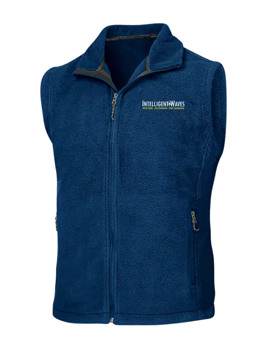 Navy Fleece Vest w/Intelligent Waves Logo