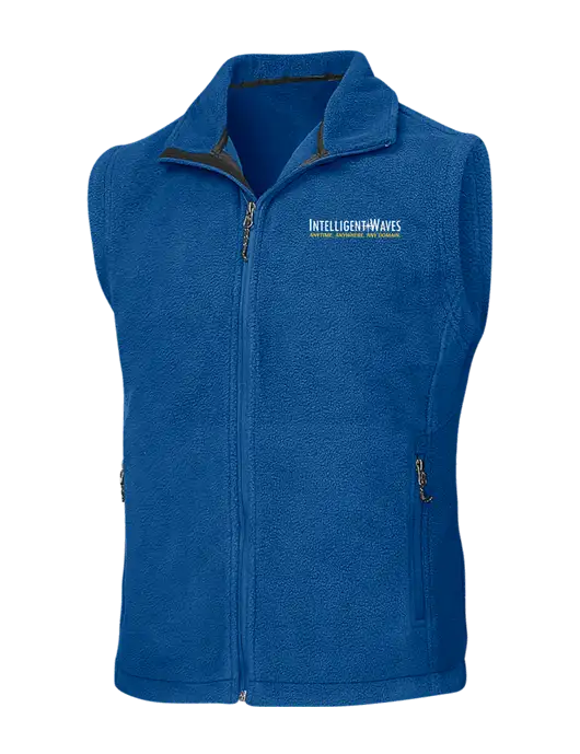 Royal Fleece Vest w/Intelligent Waves Logo
