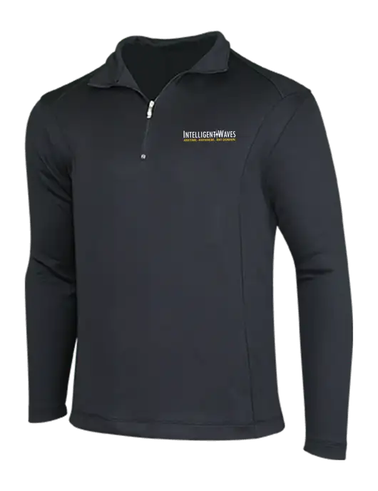 NIKE Black Sport Cover-Up w/Intelligent Waves Logo