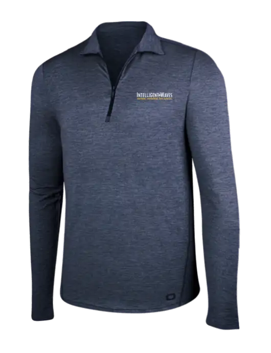 OGIO Blue Indigo Heather Endurance Force 1/4 Zip w/Intelligent Waves Logo