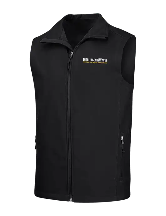 Black Core Soft Shell Vest w/Intelligent Waves Logo