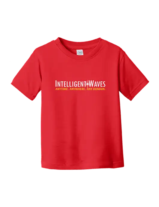 Rabbit Skins Red Toddler Fine Jersey Tee w/Intelligent Waves Logo