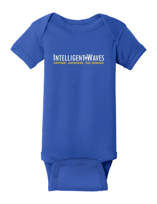 Rabbit Skins Royal Infant Short Sleeve Baby Rib Bodysuit w/Intelligent Waves Logo