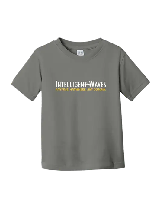 Rabbit Skins Charcoal Toddler Fine Jersey Tee w/Intelligent Waves Logo