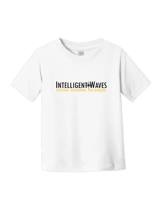 Rabbit Skins White Toddler Fine Jersey Tee w/Intelligent Waves Logo