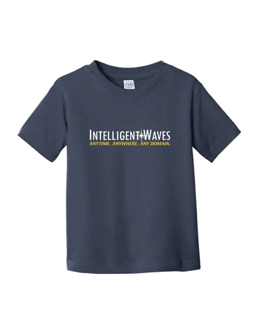 Rabbit Skins Navy Toddler Fine Jersey Tee w/Intelligent Waves Logo