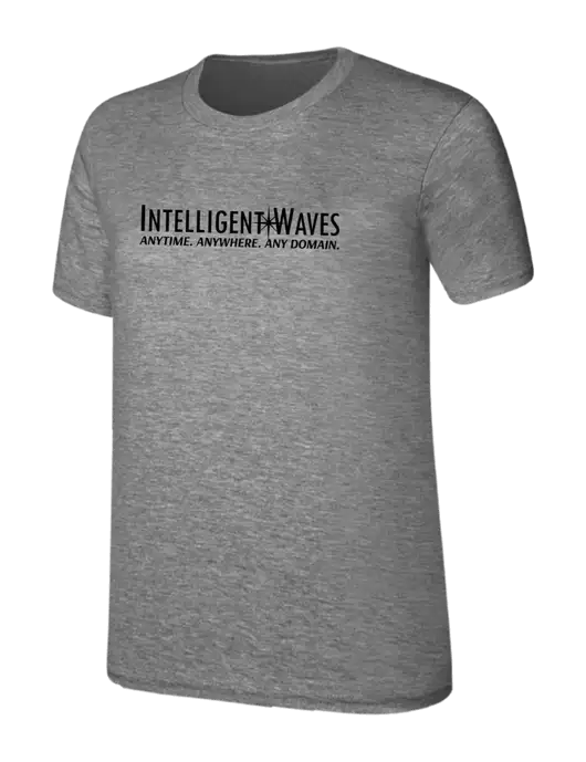 Womens Ring Spun Light Grey Heather 4.5 oz T-Shirt w/Intelligent Waves Logo