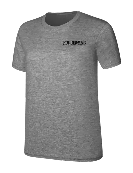 Womens Ring Spun Light Grey Heather 4.5 oz T-Shirt w/Intelligent Waves Logo