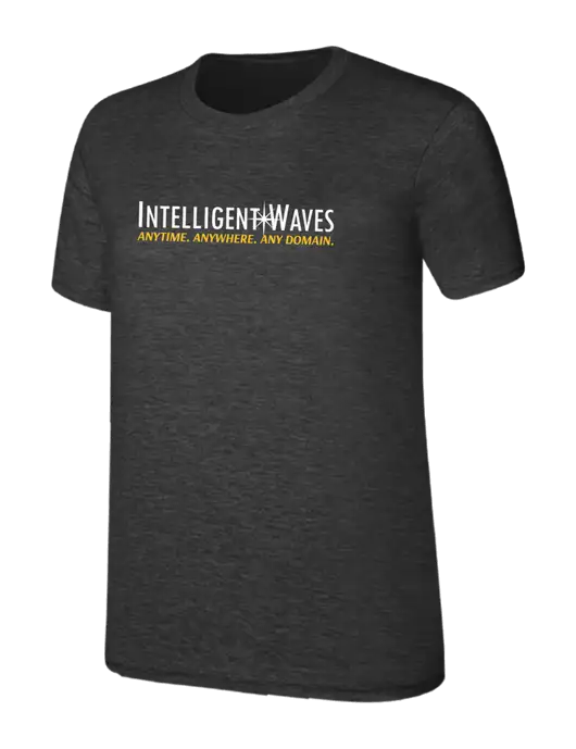 Womens Ring Spun Dark Heather Grey 4.5 oz T-Shirt w/Intelligent Waves Logo