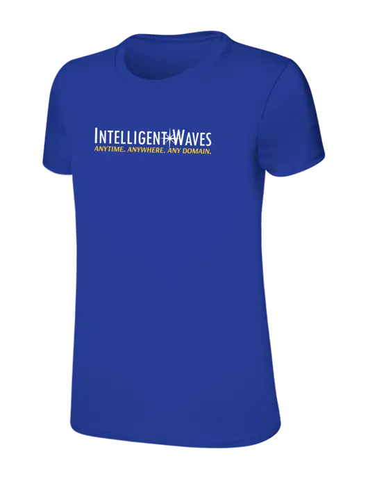 Womens Ring Spun Royal 4.5 oz T-Shirt w/Intelligent Waves Logo