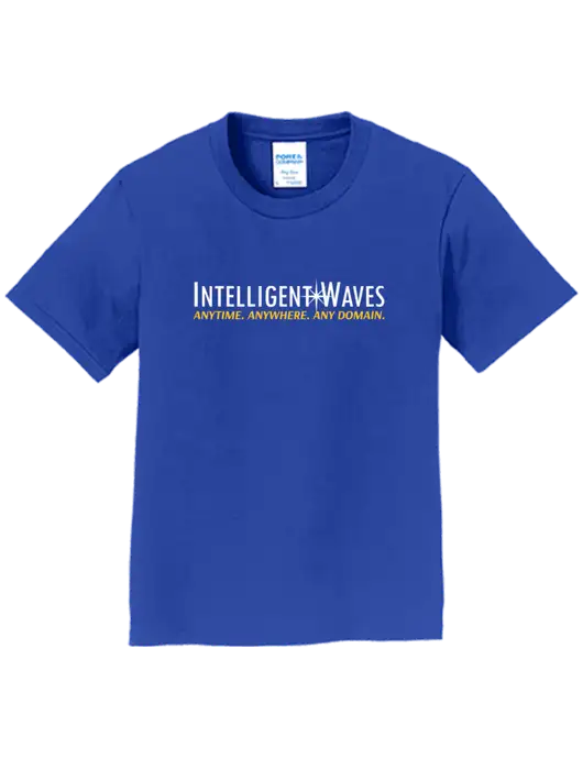 Youth Ring Spun Royal 4.5 oz T-Shirt w/Intelligent Waves Logo
