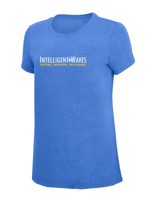 Womens Simply Soft Royal Frost 4.5oz  Poly/Combed Ring Spun Cotton T-Shirt w/Intelligent Waves Logo