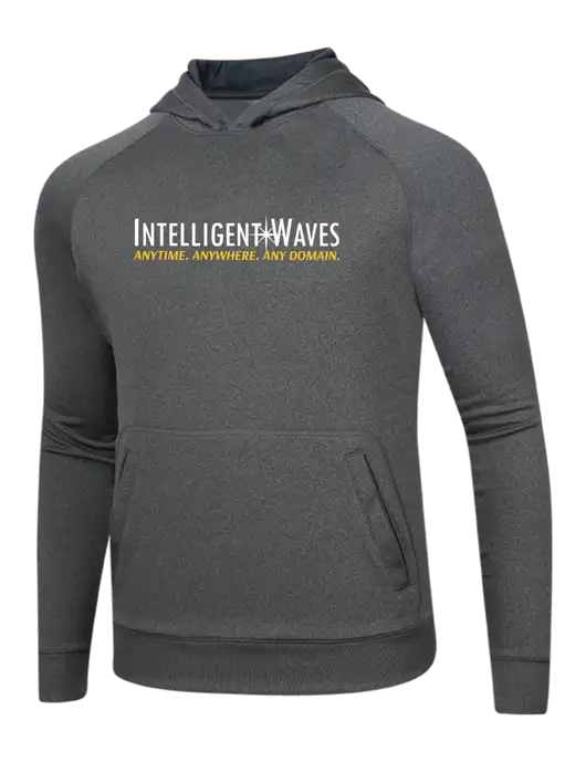 Tech Graphite Heather Fleece Hooded Sweatshirt w/Intelligent Waves Logo