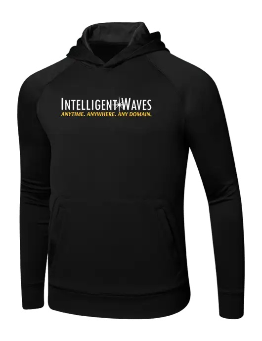 Tech Black Fleece Hooded Sweatshirt w/Intelligent Waves Logo