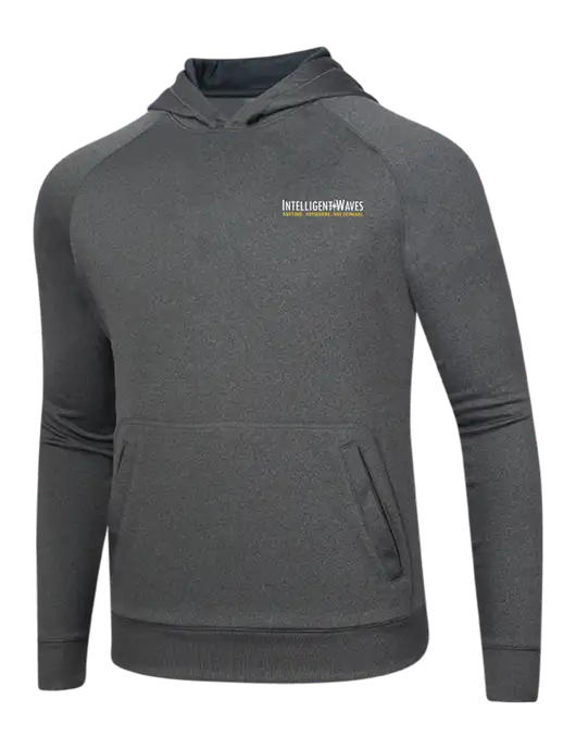 Tech Graphite Heather Fleece Hooded Sweatshirt w/Intelligent Waves Logo