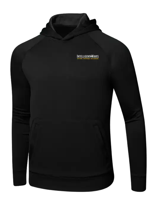 Tech Black Fleece Hooded Sweatshirt w/Intelligent Waves Logo