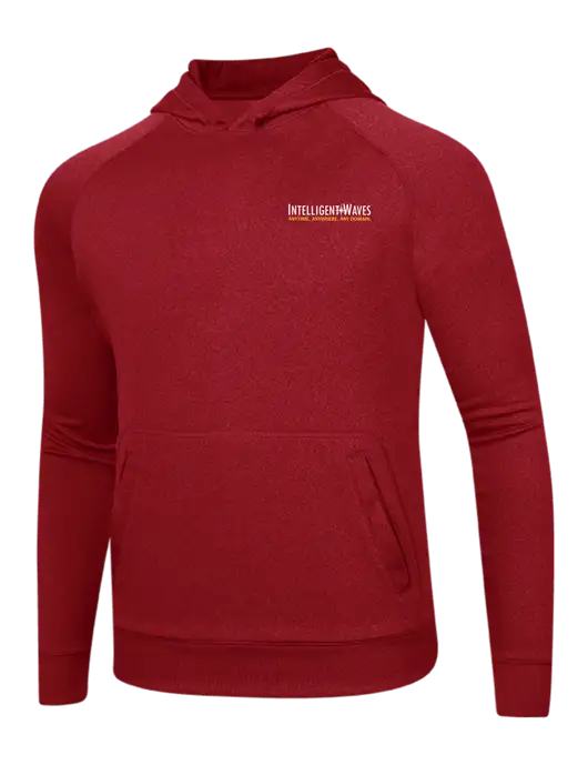 Tech True Red Fleece Hooded Sweatshirt w/Intelligent Waves Logo