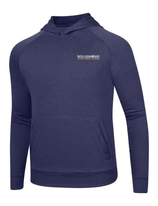 Tech True Navy Fleece Hooded Sweatshirt w/Intelligent Waves Logo