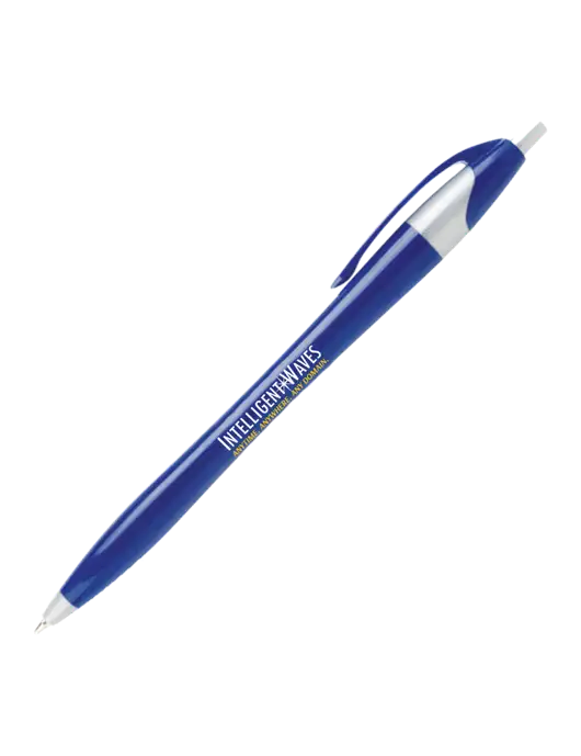 Novella Navy/Silver Corporate Pen- Blue Ink w/Intelligent Waves Logo