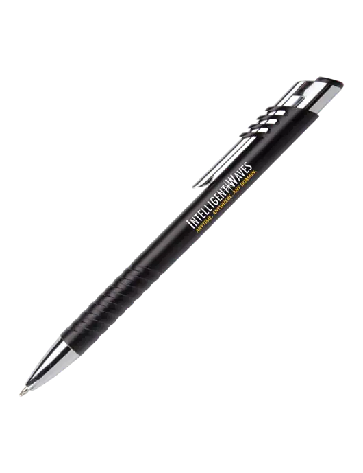Schirhart Black Pen - Black Ink w/Intelligent Waves Logo