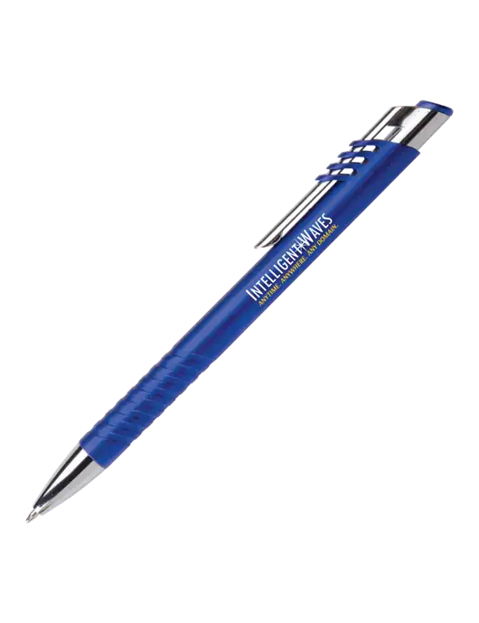 Schirhart Blue Pen - Black Ink w/Intelligent Waves Logo