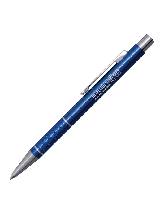 St George Blue Pen - Blue Ink w/Intelligent Waves Logo