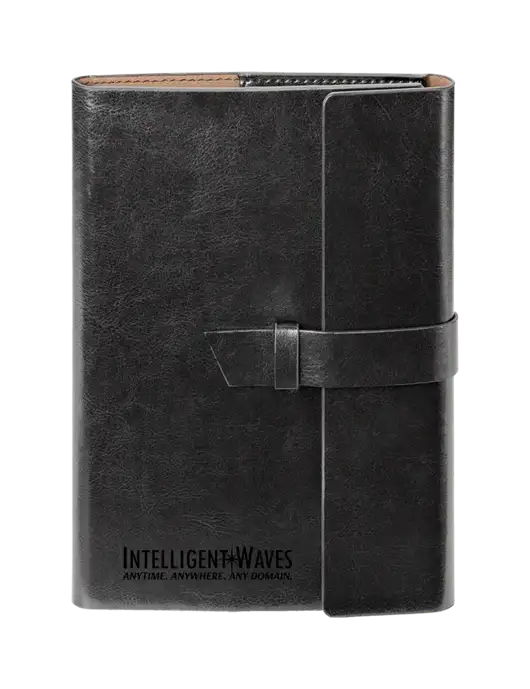 Fabrizio Black 6.875 x 9.56 Portfolio w/Intelligent Waves Logo