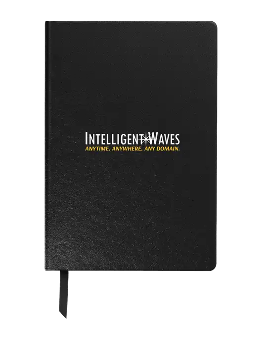 Achieve Black Hardcover Journal, 5.5 x 8.37 w/Intelligent Waves Logo