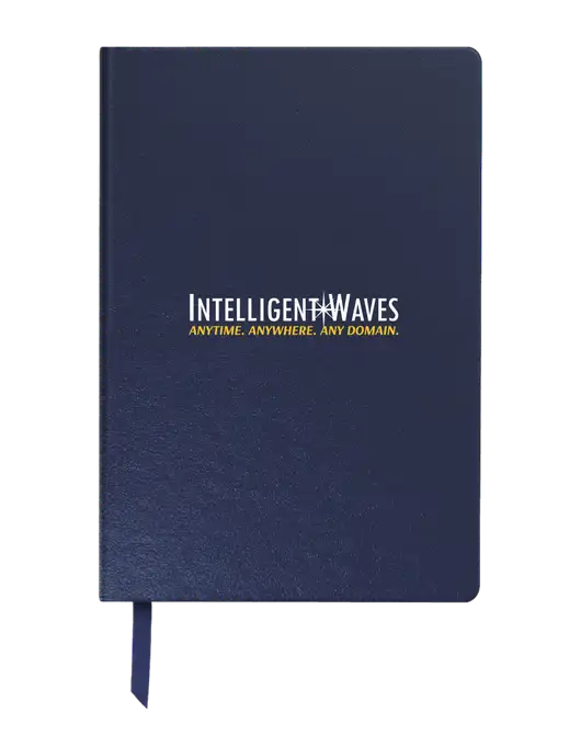 Achieve Navy Hardcover Journal, 5.5 x 8.37 w/Intelligent Waves Logo