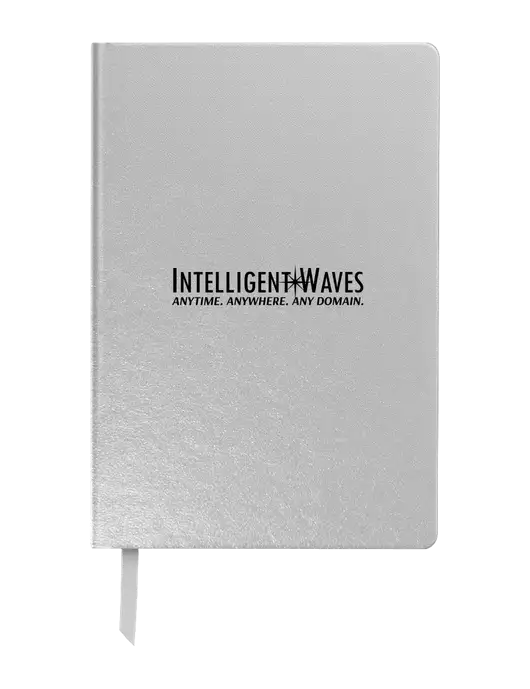 Achieve Silver Hardcover Journal, 5.5 x 8.37 w/Intelligent Waves Logo