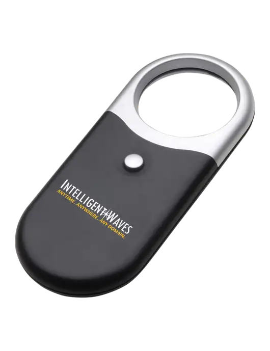 Compact Black Magnifier Light w/Intelligent Waves Logo