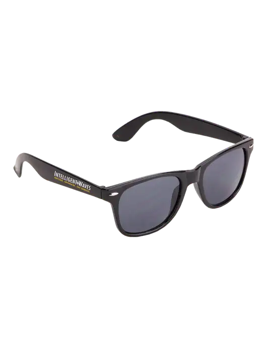Daytona Black Sunglasses w/Intelligent Waves Logo