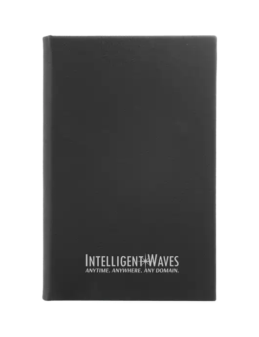Black Leatherette 5.25 x 8.25 Journal w/Intelligent Waves Logo