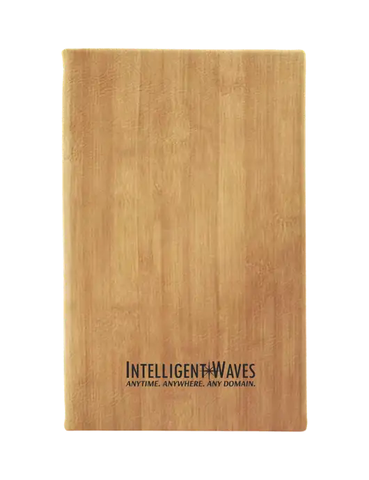 Bamboo Leatherette 5.25 x 8.25 Journal w/Intelligent Waves Logo