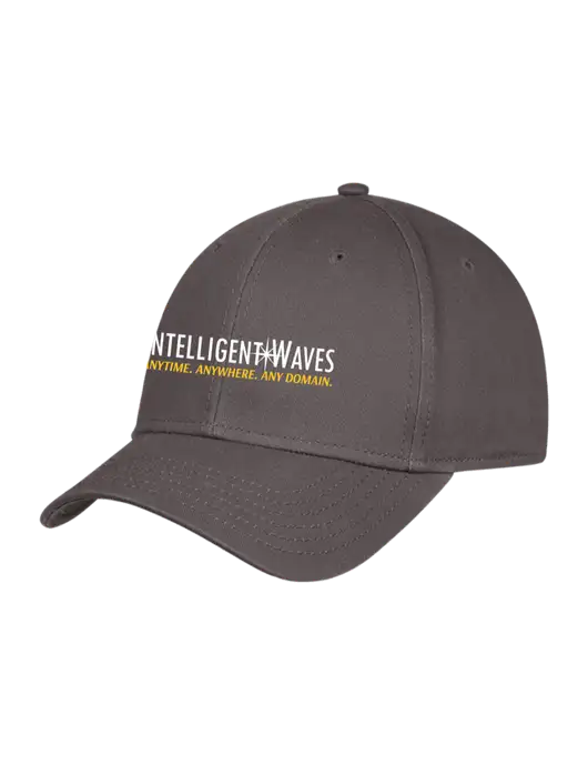 Charcoal Structured Cap Hook & Loop w/Intelligent Waves Logo