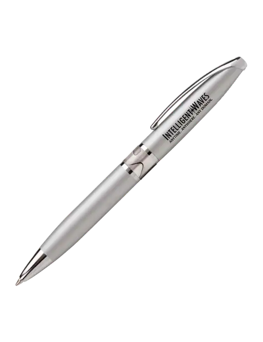 Illusion Silver Pen - Black Ink w/Intelligent Waves Logo
