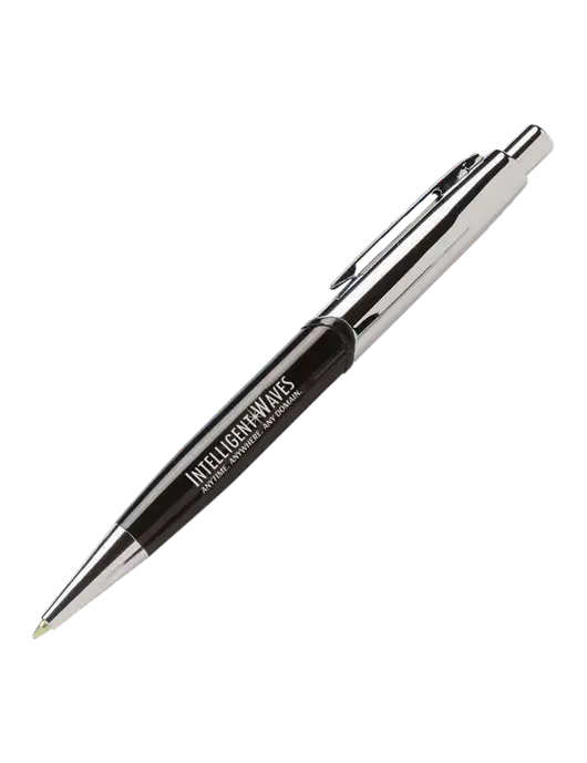 Chimera Black Pen - Black Ink w/Intelligent Waves Logo