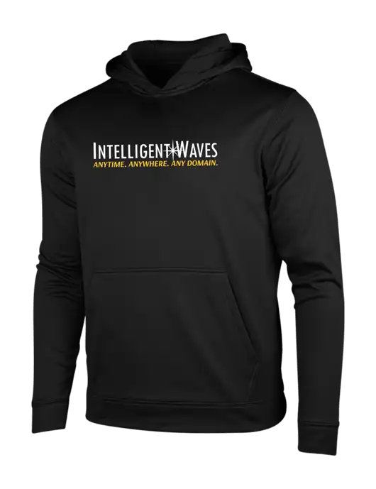 Black Fleece Sport-Wick Hooded Pullover w/Intelligent Waves Logo