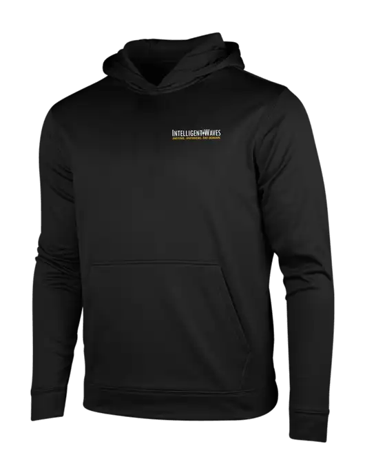 Black Fleece Sport-Wick Hooded Pullover w/Intelligent Waves Logo